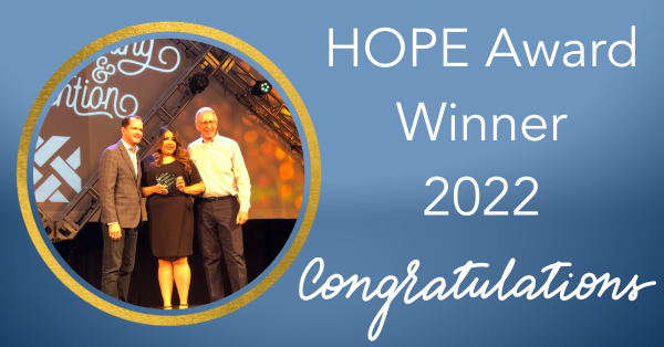 Employee HOPE award winner 2022 - congratulations